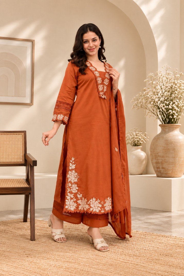 Embroidered Kurta Set – Hikma
